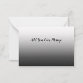 Witte avond notitiekaartje (Achterkant)