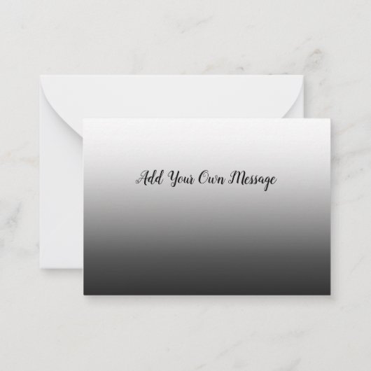 Witte avond notitiekaartje (Achterkant)