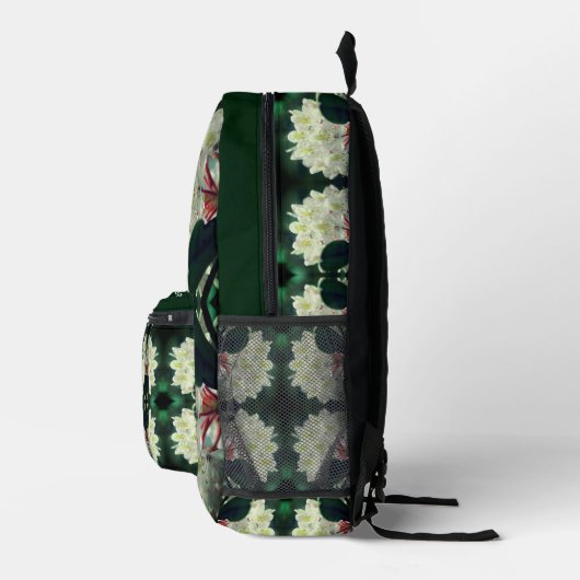 Witte Azalea bloem Abstract gepersonaliseerd Bedrukte Rugzak (Rechts)