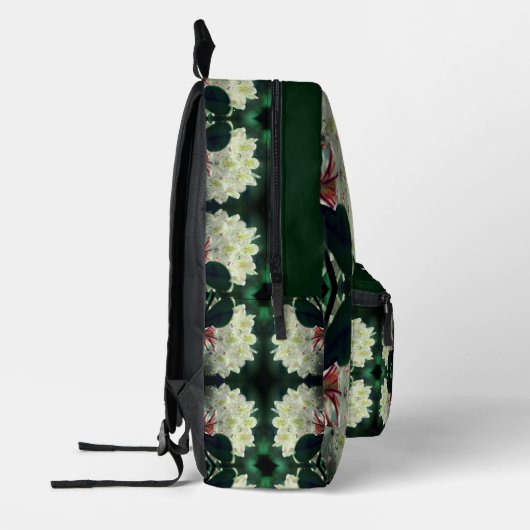 Witte Azalea bloem Abstract gepersonaliseerd Bedrukte Rugzak (Links)