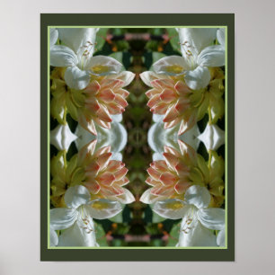 Witte Azalea Bloem Bloesem En Knop Abstract Poster