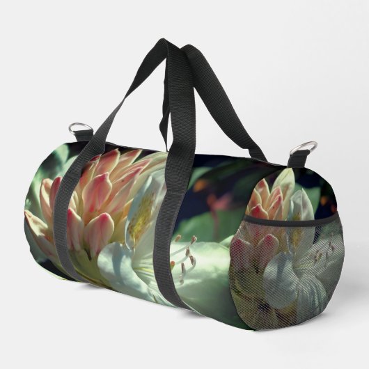 Witte azalea bloem en knop plunjezak (Rechterhoek)