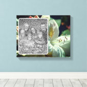 Witte Azalea Bloem Maak Je Eigen Foto Canvas Afdruk (Insitu (Houten vloer))