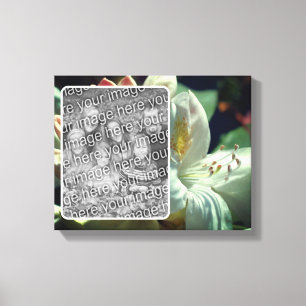 Witte Azalea Bloem Maak Je Eigen Foto Canvas Afdruk
