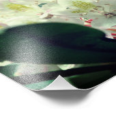 Witte azalea bloem met regendruppels 8x10 foto afdruk (Hoek)