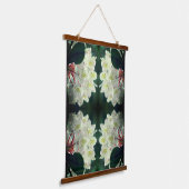 Witte Azalea Bloem Met Regendruppels Abstract Hangend Wandkleed (Gebogen)