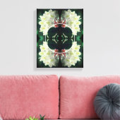 Witte Azalea Bloemen Frame Maak Je Eigen Foto Canvas Afdruk (Insitu (Woonkamer))