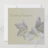 Witte azalea bloemen trouwreceptie uitnodigingen (Achterkant)