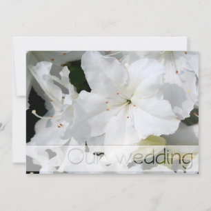 Witte Azalea Bruiloft Save the Date Personaliseer Kaart
