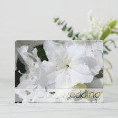 Witte Azalea Huwelijk Save the Date Personaliseer Kaart (Staand voorkant)
