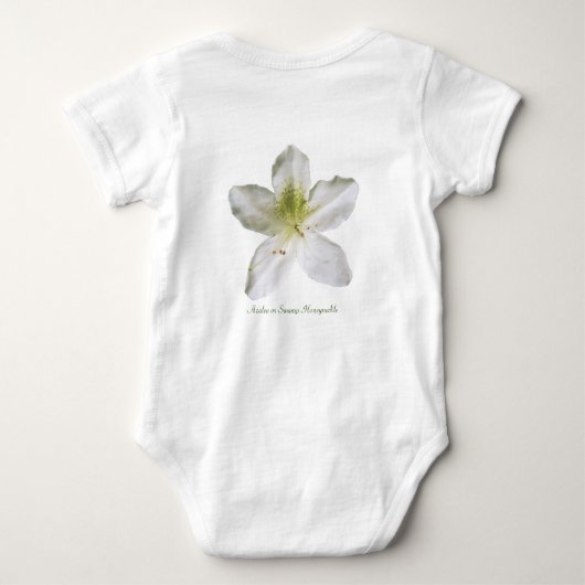 Witte azalea (moerashoning) romper (Achterkant)