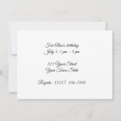 Witte Azalea Platte Save The Date Kaart (Achterkant)