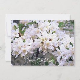 Witte Azalea Platte Save The Date Kaart