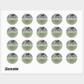 Witte Azalea's Adreslabels Ronde Sticker (Vel)