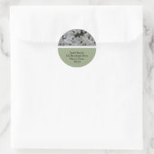 Witte Azalea's Adreslabels Ronde Sticker (Tas)