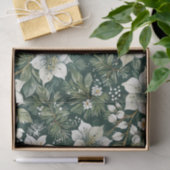 Witte Azalea's en Evergreens Vakantie Tissuepapier (Geschenk)