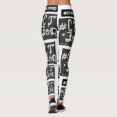 Witte B&W #CTFOD krantenspraypaint Leggings (Achterkant)