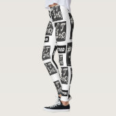 Witte B&W #CTFOD krantenspraypaint Leggings (Links)