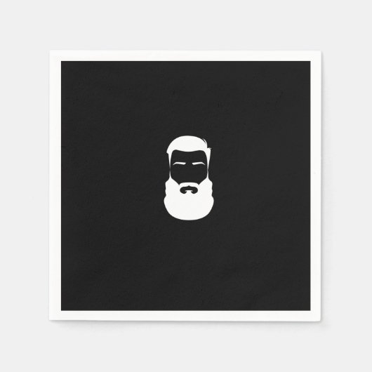 Witte baard papieren servetten (Voorkant)