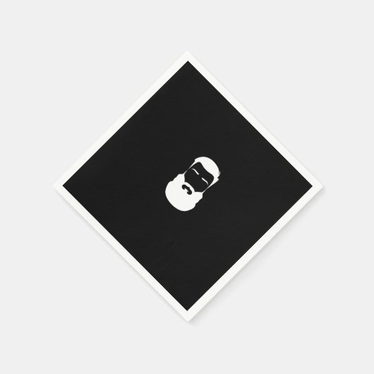 Witte baard papieren servetten (Hoek)