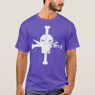 Witte baard vernietigd White T-shirt