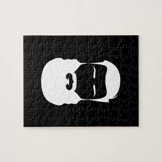 Witte Baardpuzzel Legpuzzel (Horizontaal)