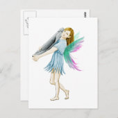 Witte baarmoedervlek, drager van Bark Briefkaart (Voorkant / Achterkant)