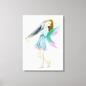 Witte baarmoedervlek, drager van Bark Canvas Afdruk (Voorkant)