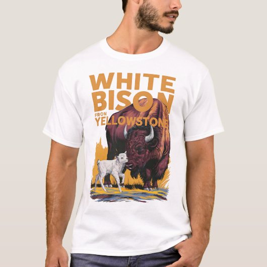 WITTE BABY BISON PROFETIE KALF UIT YELLOWSTONE 2 T-SHIRT (Voorkant)