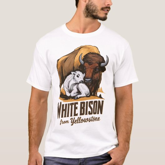 WITTE BABY BISON PROFETIE KALF UIT YELLOWSTONE 3 T-SHIRT (Voorkant)