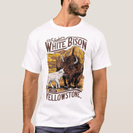 WITTE BABY BISON PROFETIE KALF UIT YELLOWSTONE T-SHIRT