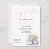 Witte Baby Booties Baby shower Kaart (Voorkant)