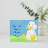 Witte Baby Duckling Briefkaart (Staand voorkant)