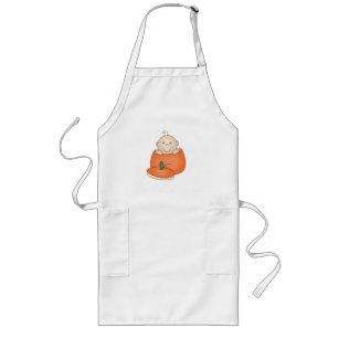 Witte Baby in Pumpkin Lang Schort