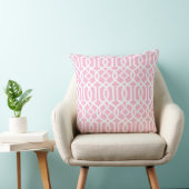 Witte Baby Roze Marokkaanse Trellis Marocca Trelli Kussen (Stoel)