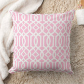 Witte Baby Roze Marokkaanse Trellis Marocca Trelli Kussen (Deken)