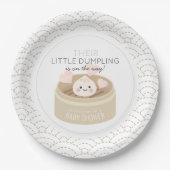 Witte Baby shower met weinig duimsteekwonden Papieren Bordje (Voorkant)