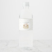 Witte Baby shower met weinig duimsteekwonden Waterfles Etiket (Voorkant)