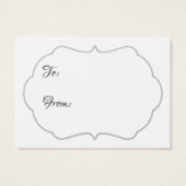 , witte Baby shower zonder omloop Kaart cadeau (Achterkant)