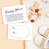 , witte Baby shower zonder omloop Kaart cadeau