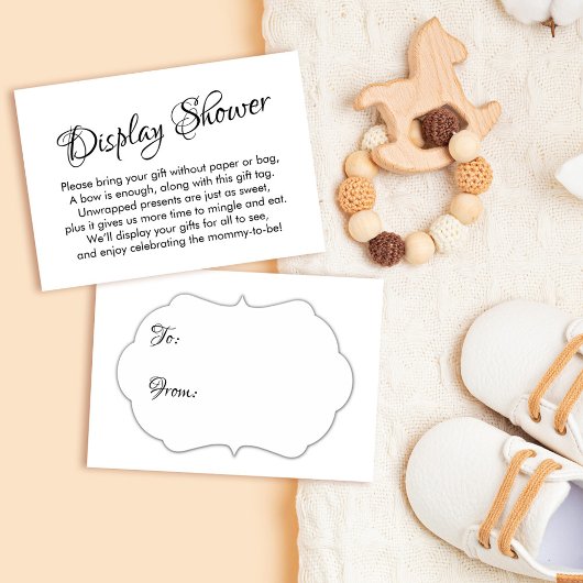 , witte Baby shower zonder omloop Kaart cadeau