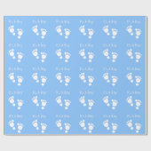 Witte baby voet - Het is een baby van een jongen Cadeaupapier (Vlak)