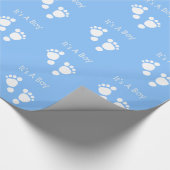 Witte baby voet - Het is een cadeau voor een jonge Cadeaupapier (Hoek)