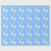 Witte baby voet - Het is een cadeau voor een jonge Cadeaupapier (Vlak)