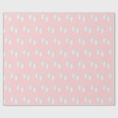 Witte Baby voeten op roze Cadeaupapier (Vlak)