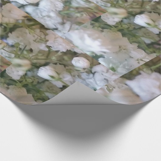 Witte baby's adem cadeaupapier (Hoek)