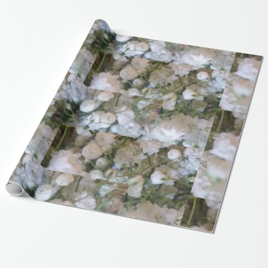 Witte baby's adem cadeaupapier (Uitgerold)