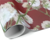 Witte Baby's Breath w/Red Cadeaupapier (Rol Hoek)