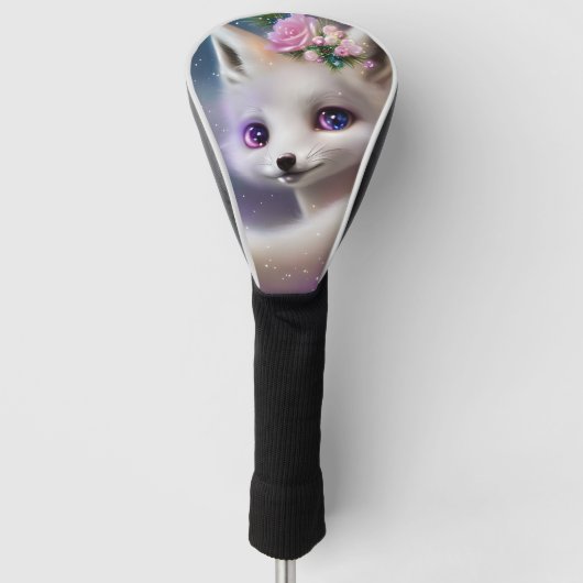 Witte Babyvos Golfheadcover (Voorkant)