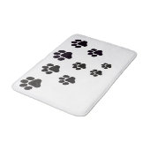 Witte badmat met Schattige pootafdrukken (Gekanteld)